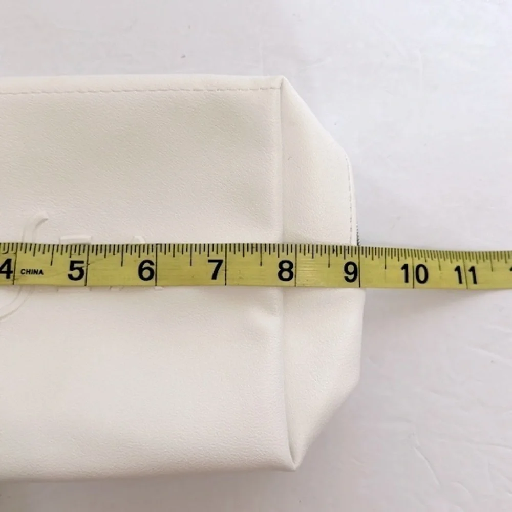 NEW White OSEA Vegan white cosmetic makeup travel toiletries bag
